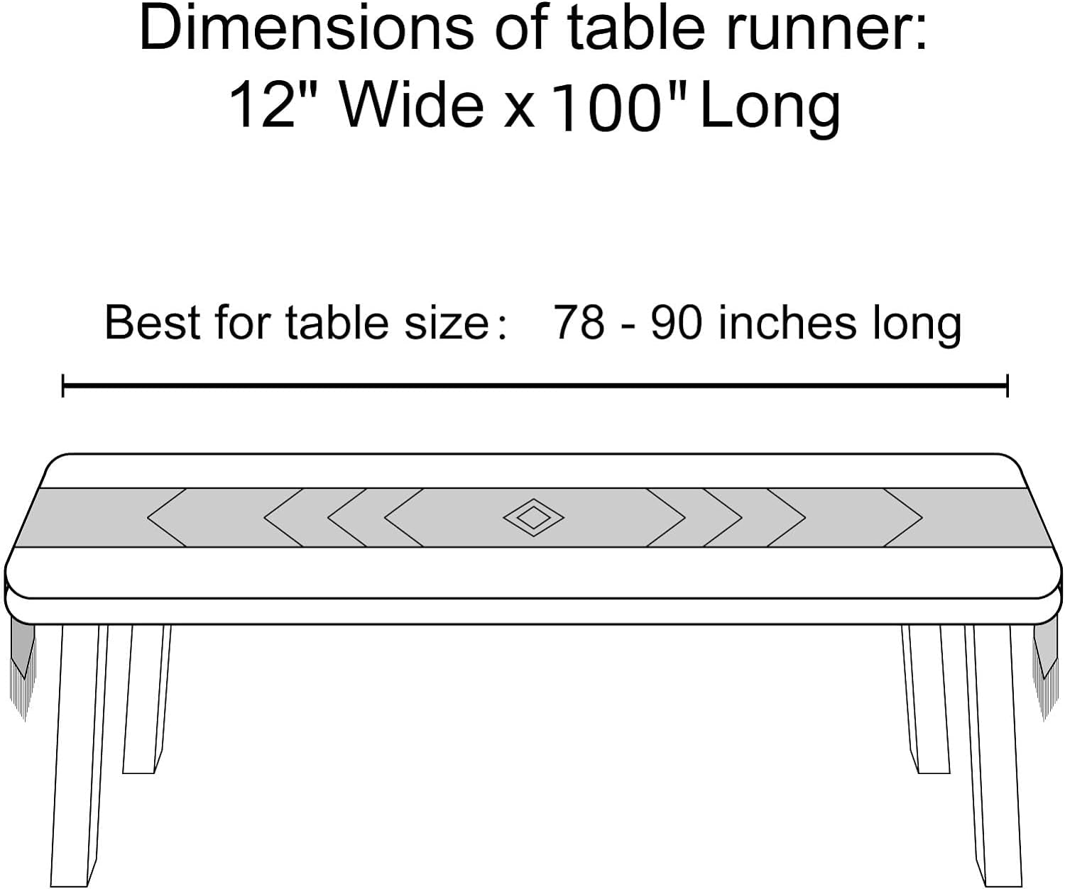 100 Inches Boho Macrame Table Runner Woven Thanksgiving Christmas Party Decor Handmade Linen Placemats with Tassels Home Decoration for Dining Room Kitchen, 12 X 100 Inches