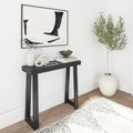 Solid Wood Console Table, 36 Inch, Sofa Table, Narrow Entryway Table for Hallway, behind the Couch, Living Room, Foyer, Easy Assembly, Black