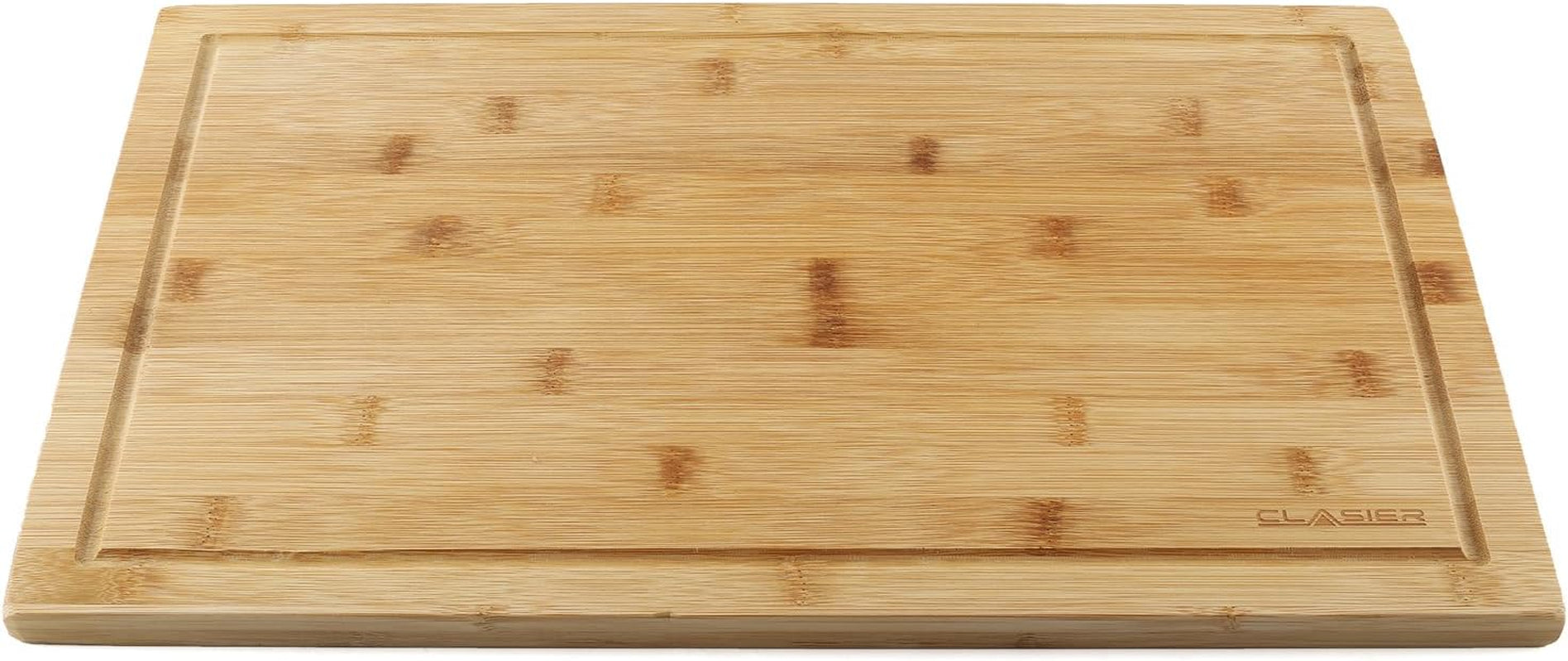 Bamboo Cutting Board Extra-Large 12" X 18" and Four Piece Utensils Set with Juice Tray Groove - Organic Perfect Solid Wood Eco and Knife -Friendly- Best Kitchen Chef Bread-Chopping Board: by