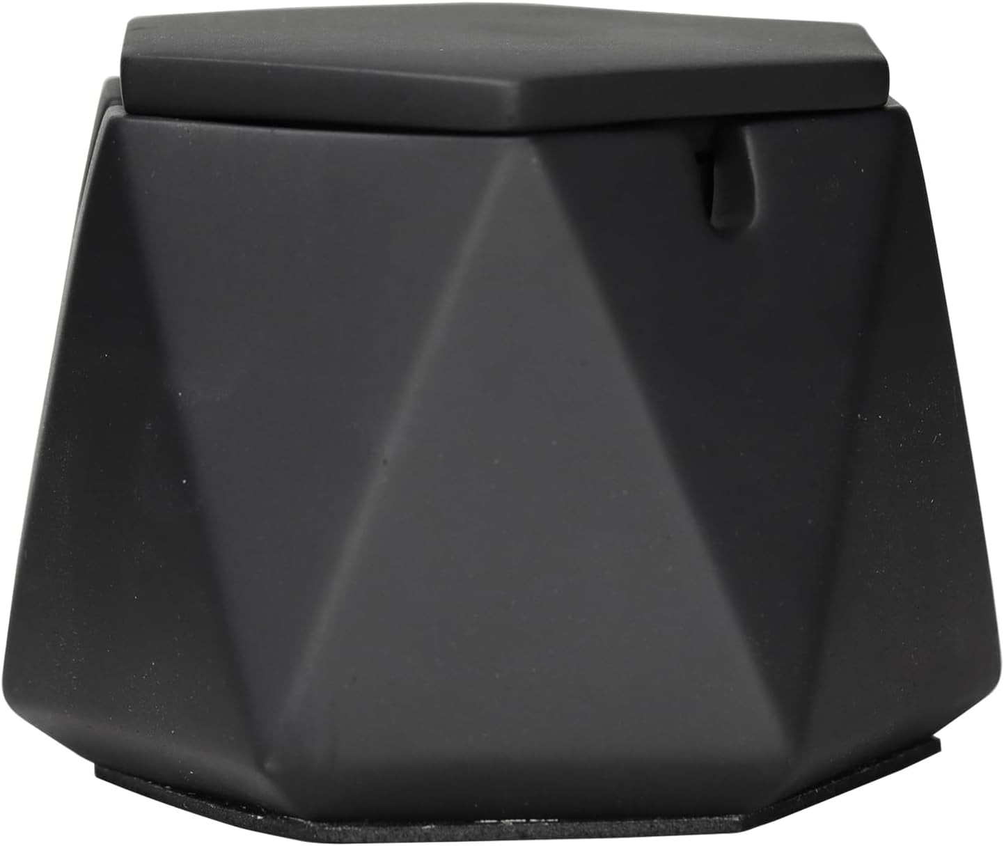 Concrete Ashtray with Lid & Stainless Steel Ashtrays for Cigarettes, Cement Ash Tray Smoking Holder Indoor Smokeless Outdoor Windproof Patio Home Office Cool Decor(Black, Large)